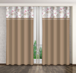 Mariall osaliselt pimendav kardin ZMH-449, 160x250 cm, pruun
