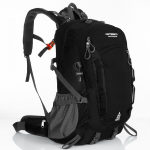 Kvaliteetne Petersoni matka- ja trekkinguseljakott vihmakattega, must / hall, 40 l