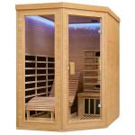 Infrapuna saun Kolding 130x190x190 cm hemlocki puit
