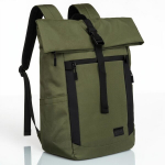 Ergonoomiline roll-top linnaseljakott Peterson 15,6-tollise s&uuml;learvuti kohaga, roheline, 21 l