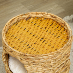 Kraapimist&uuml;nn, 50 cm, 2 koopaga, padjad, kraapimispuu kassivoodiga, veehiasiintist valmistatud kassitorn, helepruun