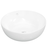 vidaXL valamu, valge, 44 x 17 cm, keraamiline, &uuml;mmargune, balta