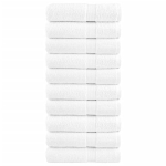 vidaXL saunalina SOLUND 10 tk, valge, 100 x 150 cm, 600 gsm