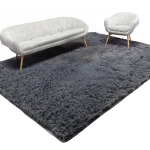 Shaggy vaip 220x160cm, tumehall, pl&uuml;&uuml;&scaron;, pehme ja paks 3,5cm &ndash; libisemisvastane pind