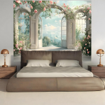 Pol&uuml;ester Kaarega Lilleline Taustakardin Pickify, 179.83cm X 234.95cm