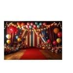 Tsirkuse Karnevali Taust, Pol&uuml;esterbanner Klooniga Pickify, 150*100cm/59*39inch