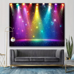 Retro Diskopidu Taust Kangas Muusika ja Tantsuga Pickify, 230*180cm/90.5*70.8inch