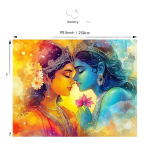Radha ja Krishna Pol&uuml;ester Seinakunst Pickify, 70.8inch*90.5inch/180cm*230cm