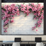 Elegantne Roosi Lillesein Seinataust, 130*150cm/51inch&times;59inch