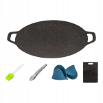 Bbq grillpann, r&ouml;stimistarvikud, rauast grillpann, grillimisplaat 30 cm