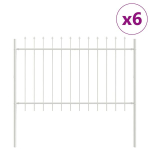 vidaXL Aiandus aiapaneel 6 pcs Valge 10,2 x 1 m Pulberkattega teras