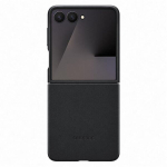 Kaitse&uuml;mbris - SAMSUNG - Galaxy Z Flip 7 - Vegan nahk - Must - Paindlik