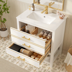 Vannituba kapp valamuuga, MDF, 2 sahtlit, 76 cm, 1 tk