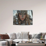 Viikingi s&otilde;dalase seinavaip, 30 colių &times; 39 colių (75 cm &times; 100 cm)