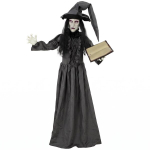 Halloweeni dekoratsioon, animeeritud n&otilde;id raamatuga, 180 cm, tumehall