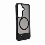 Evelatus Samsung Galaxy S26 Rubber Coated MagSafe With Stand Case Black