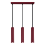 Sollux ripplamp Karbon 3L, tumepunane