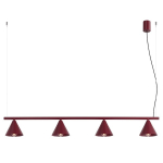 Sollux ripplamp Nox 4L, tumepunane