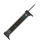 Brennenstuhl Alu-office-line pikendusjuhe Usb-ga, 4 pistikupesa
