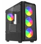 Korpus Arvutikorpus - SAVIO Noctis Klaas RGB Kuubik Micro ATX/ATX Must