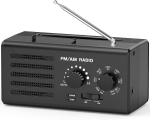 Kahe sagedusribaga FM/AM-raadio, h&auml;ireteta, must, EL-i pistik