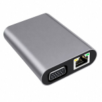 USB-C jaotur 4K, PD, Gigabit Ethernet, SD/TF, 1 tk, Variantas 1