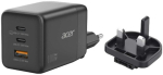 Cargador GaN Acer PD100W 2x USB-C 1x USB-A Must &Uuml;likiire Laadimine 1.5m