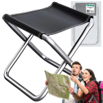 Kokkupandav matkatool 29 cm, kalastus- ja k&auml;mpingutool, kerge kaasaskantav taburet, must reisitool kuni 100 kg