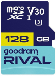 USB pulk Goodram m&auml;lukaart microSD 128GB Rival UHS-I V30 U3 C10 100/70MBs