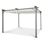 Paviljon Pergola Sprint 3x4, tumehall/valge