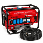 Bensiinigeneraator Hammer HM-166 koos 50 m pikendusjuhtmega