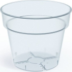 L&auml;bipaistev plastist kasvatuspott taimedele, 12,4 cm, 0,9 l, drenaažiavadega, 12,4 cm