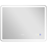 Vannitoapeegel LED-valgustuse ja udu eemaldamise funktsiooniga, 90 &times; 70 cm, h&otilde;bedane