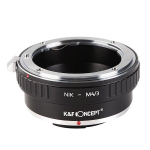 Adapter - K&F Concept Nikon F-mounti ja Micro 4/3 objektiivi adapter alumiiniumist, Juodas