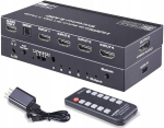 Switch hdmi 2.0 4x1 jaotur ekstraktor spdif toslink audio atmos 7.1
