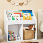 SoBuy Lasteriiul KMB01-II-W Valge 68x30x68cm Puit 3 riiulit 2 hoiukappi