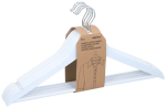 Alpina puidust riidepuud, 44x23 cm, 5 tk, valged