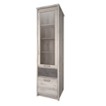 Vitriinkapp Mebelbos Jazz 1d1w1s, 56x40x210 cm, liivakarva