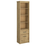 Raamaturiiul Mebelbos Ayson 1d1s, 55,6x36,2x210,6 cm, pruun