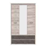 Riidekapp Mebelbos Jazz 3d4s, 126,6x59x210 cm, pruun