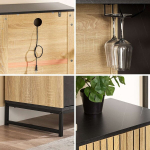 SoBuy K&ouml;&ouml;gikapp Valge 107&times;40&times;85 cm Metall 2 sahtlit mikrolaineahju sektsioon