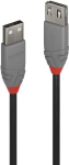 Lindy kaabli pikendaja 36705 5m USB 2.0 A, must / hall, USB A isane A emane