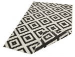 Northrugs kahepoolne vaip Twin Malta Black Cream, 80x350 cm