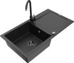 Graniitk&ouml;&ouml;givalamu Mexen Leo segisti ja sifooniga, Metallic black/silver+Black