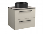 Alumine vannitoakapp RB Bathroom Joy musta kraanikausiga, 61 cm, hall