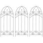 vidaXL ronitaimede tugi, 3 tk, must, 40 x 100 cm, raud