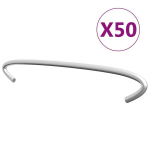vidaXL gabiooni konksud 50 tk, tsingitud teras 15 cm