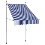 vidaXL kokkupandav varikatus, 100 cm, sinise-valgetriibuline, Mėlyna