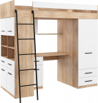 Narivoodi Meblocross Level L, 90x200 cm, valge/tamm