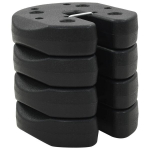 Kaalud vaatetornale vidaXL, 4 tk., 220x50 mm, must